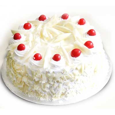 "Fresh Cream White Forest  Cake - 1kg - Click here to View more details about this Product